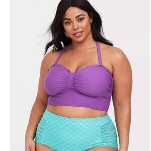 Her Universe Disney The Little Mermaid Ariel Purple Wireless Bikini Top 2 2X